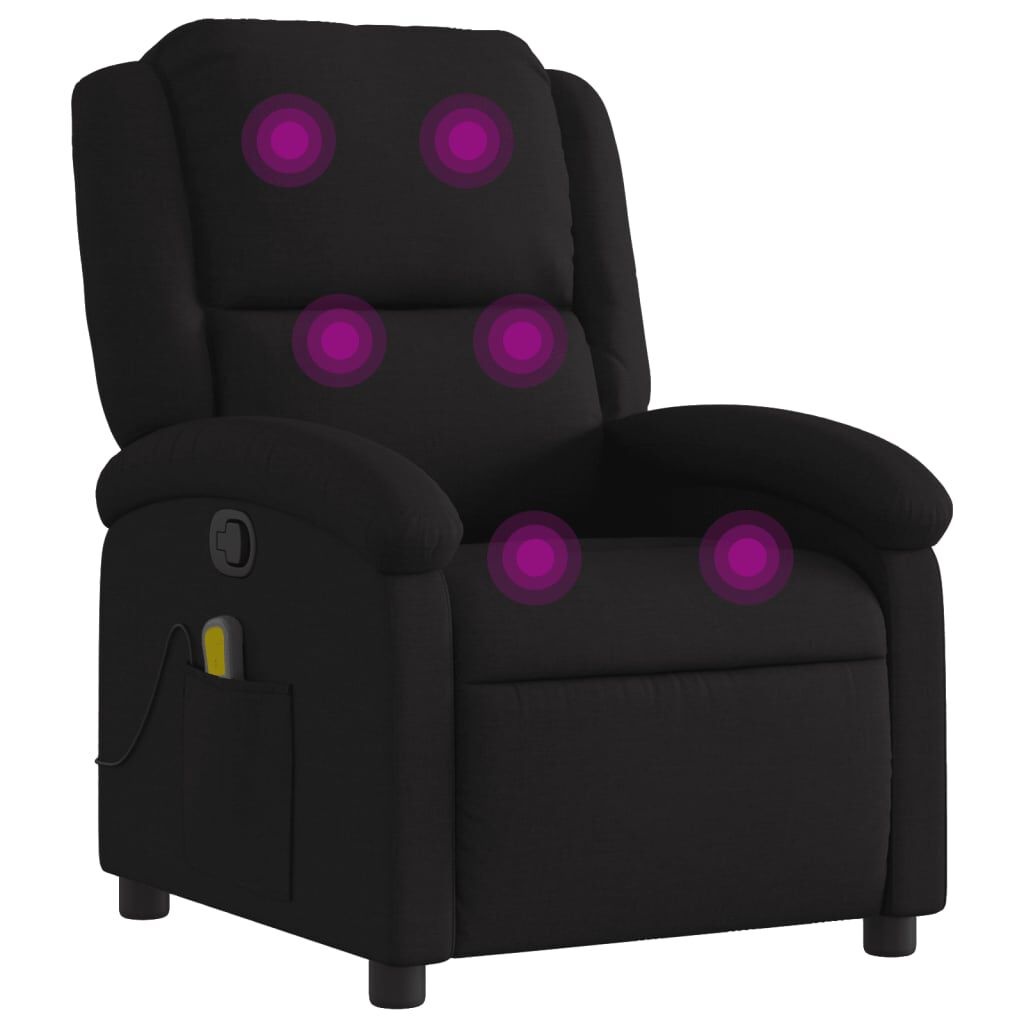 vidaXL Massagestoel Zwart Stof - 35% Korting!