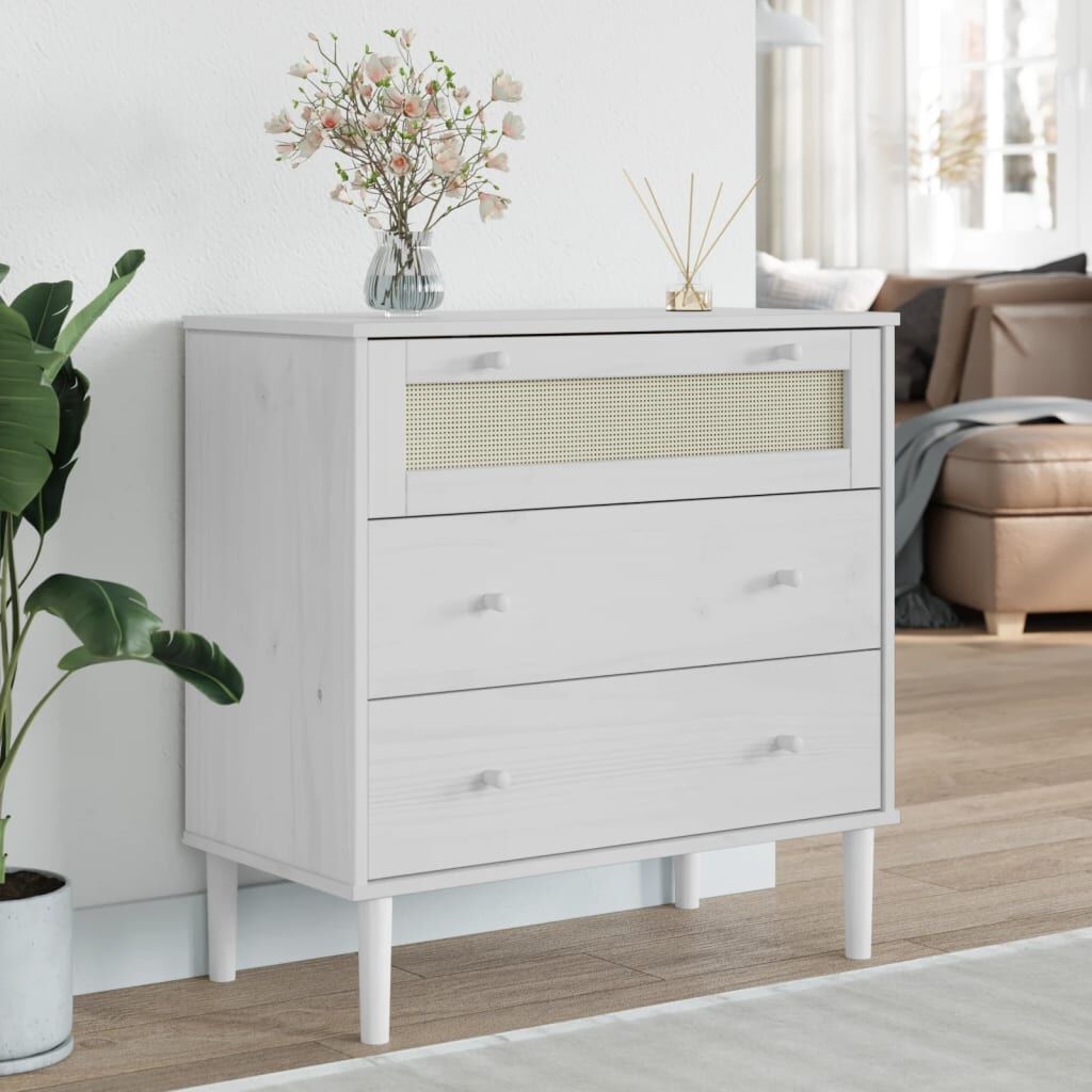 VidaXL Ladekast SENJA Rattan Wit 80cm - 35% Korting!