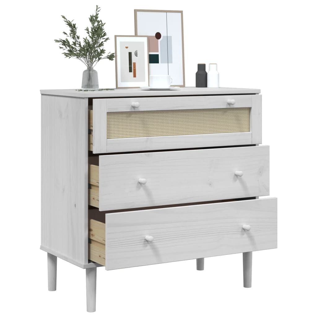 VidaXL Ladekast SENJA Rattan Wit 80cm - 35% Korting!