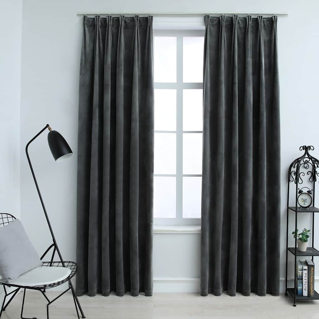 VidaXL Verduisterende Gordijnen Antraciet 140x225 - 35% Korting!