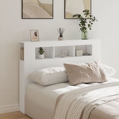 vidaXL LED Hoofdeinde 140cm Wit - Zo Goed Als Nieuw! 35% Korting