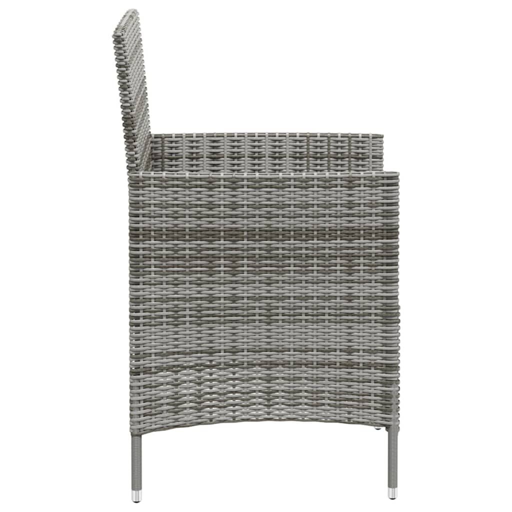 vidaXL Tuinstoelen 4 st grijs met kussens -55%!