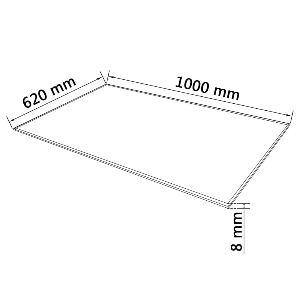 Glazen Tafelblad 100x62cm - Zo Goed Als Nieuw! 35% Korting