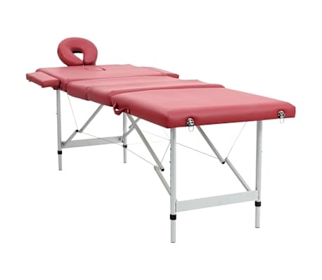 Inklapbare Massagetafel Rood - 35% Korting! (Aluminium)