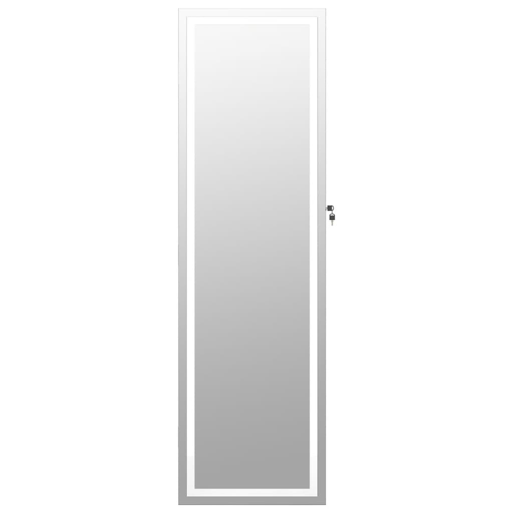 Sieradenkast met Spiegel & LED Wit - 35% Korting!