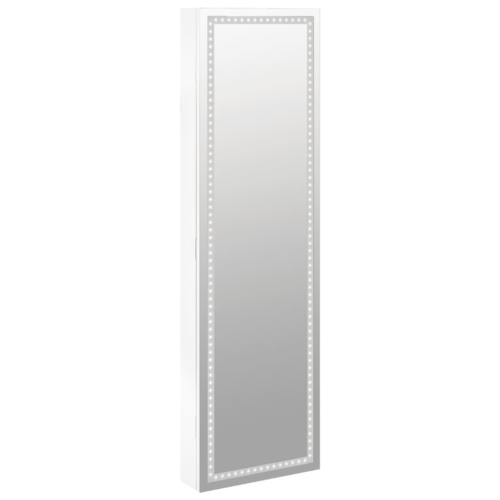 Sieradenkast met Spiegel & LED Wit - 35% Korting!