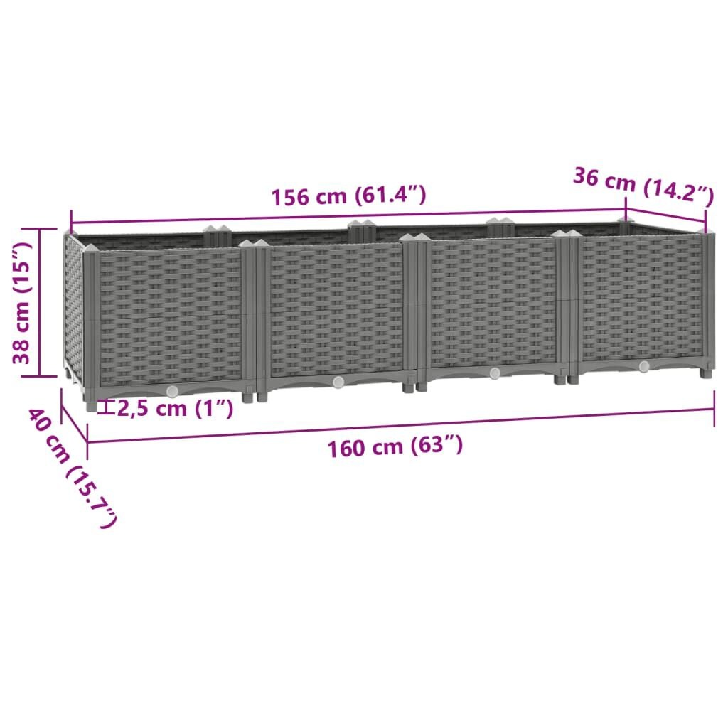 VidaXL Verhoogde Plantenbak 160cm - 35% Korting!