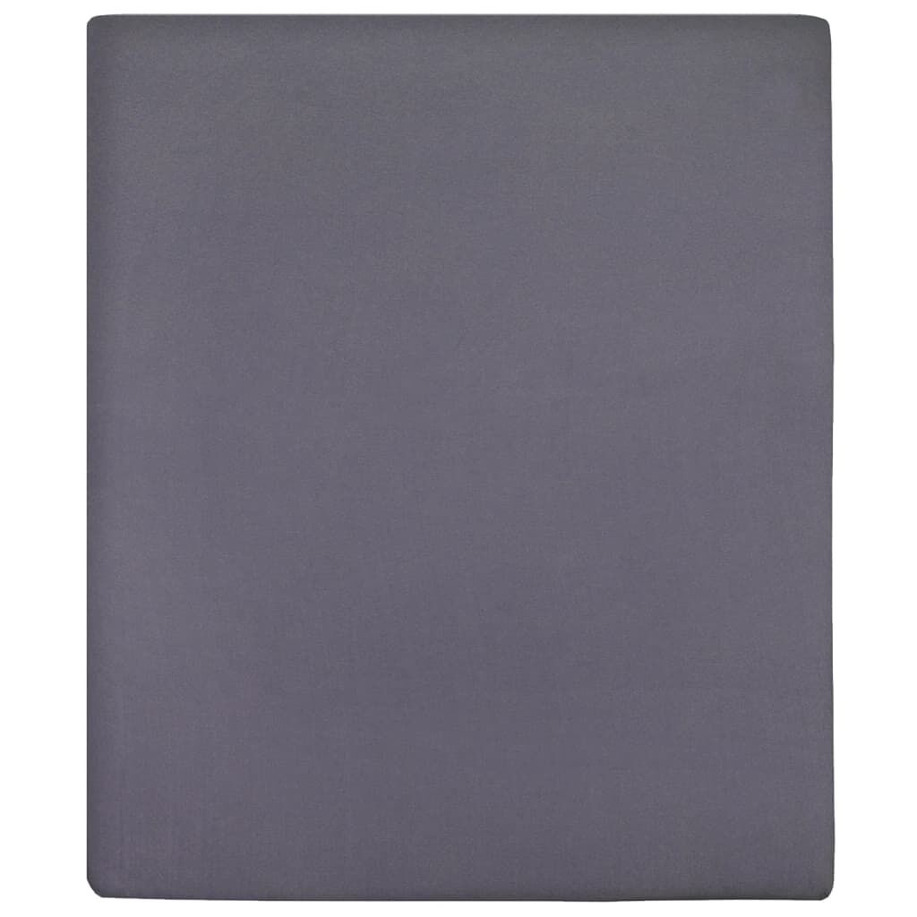 Topdeal: Jersey Hoeslakens 160x200 Antraciet (2 st) - 35% Korting!