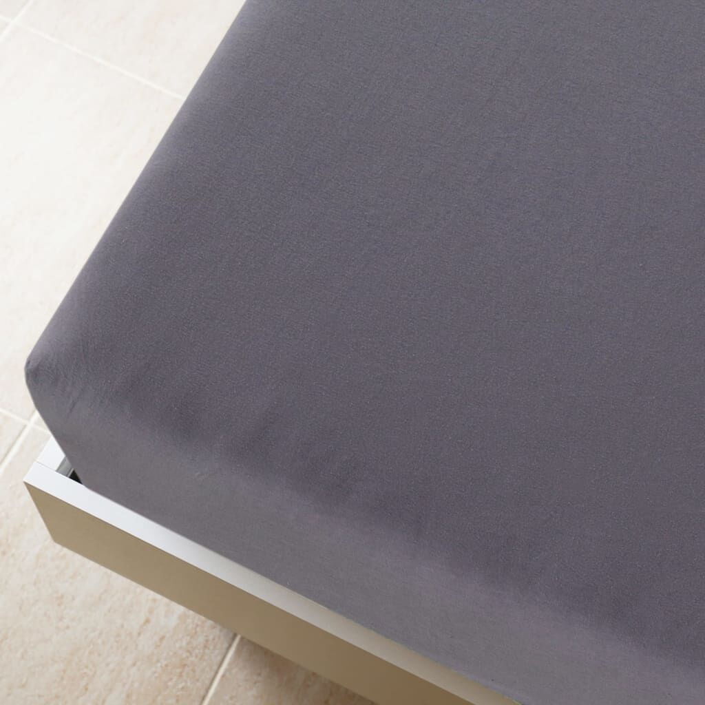Topdeal: Jersey Hoeslakens 160x200 Antraciet (2 st) - 35% Korting!