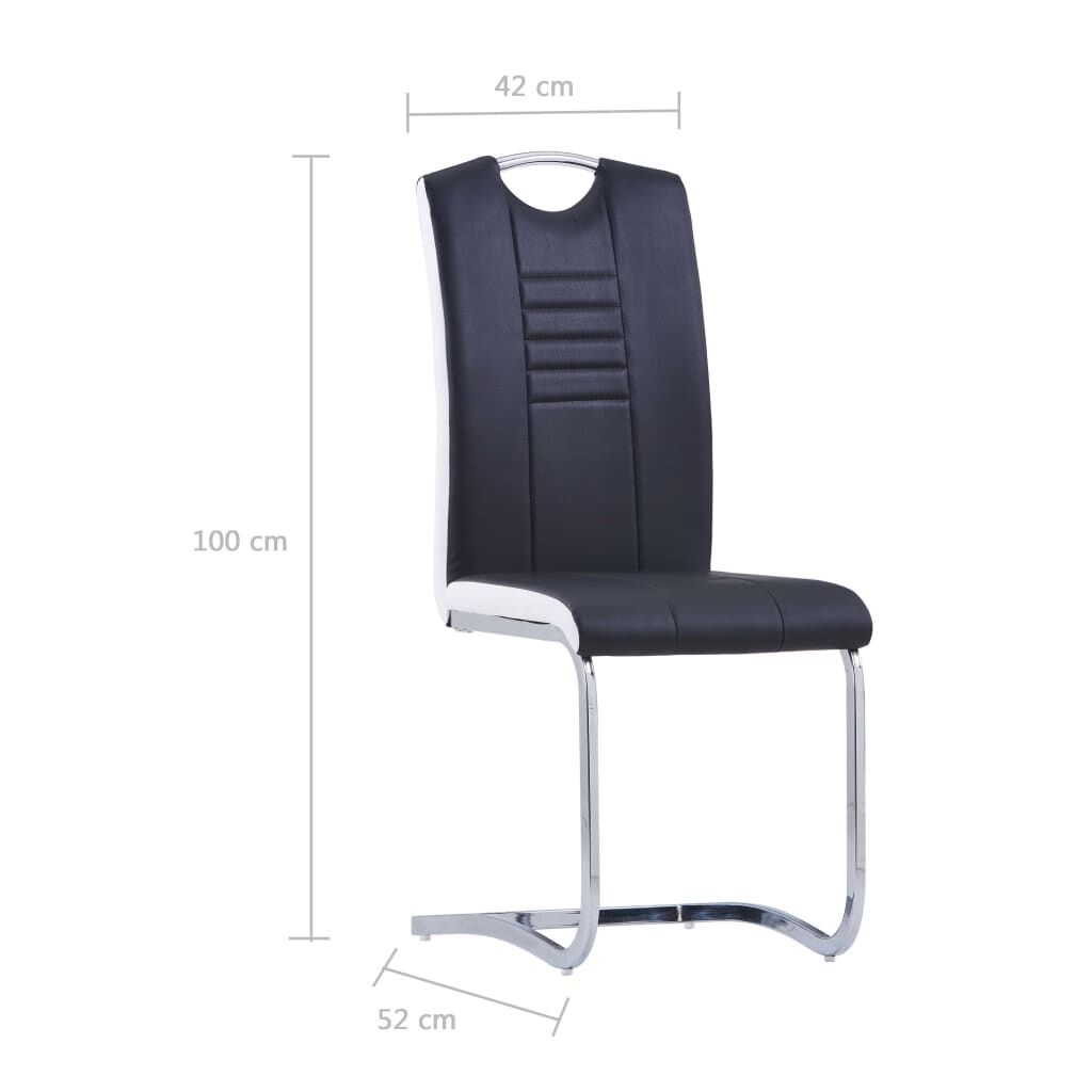 vidaXL Eetkamerstoelen (2) Zwart -35% Korting!