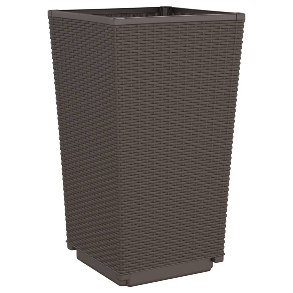 vidaXL Plantenbakken Bruin (2 st) -35%! Rattan Look