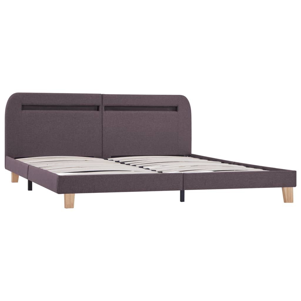 vidaXL Bedframe LED Taupe 180x200cm - 60% Korting!