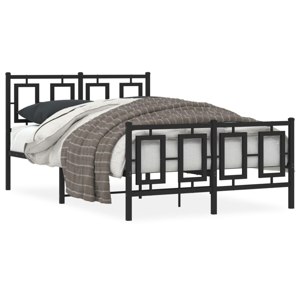 vidaXL Bedframe 120x190 Zwart - Krasjes - 55% Korting!
