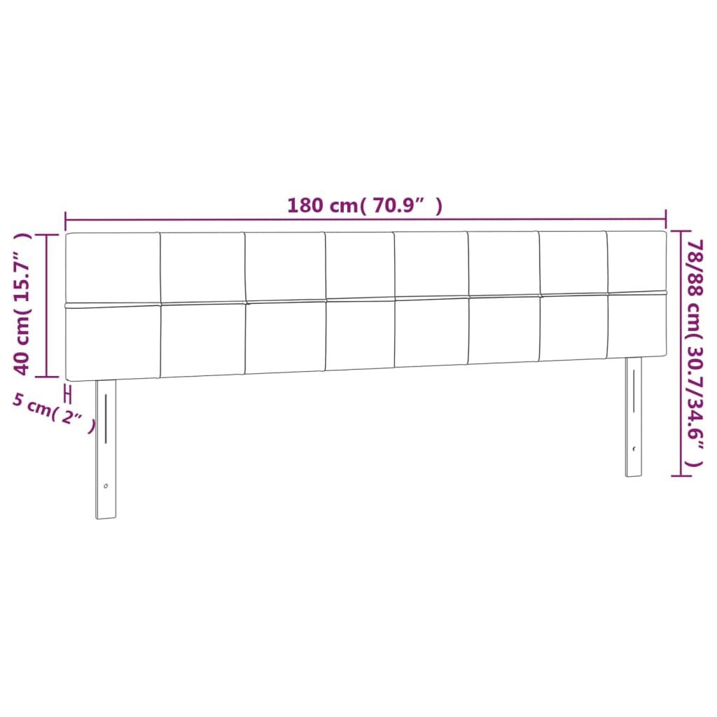 vidaXL Hoofdborden 2 st 90x5x78/88 cm stof crèmekleurig