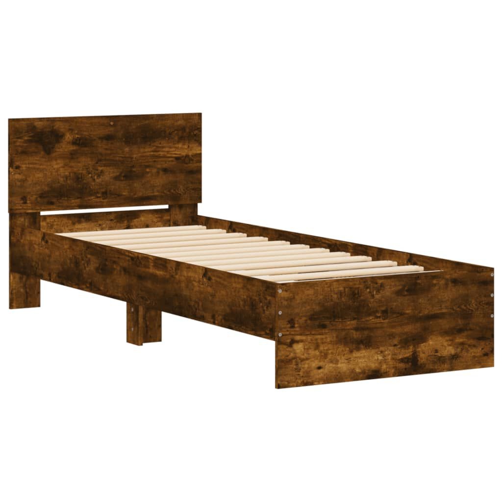 Bedframe Gerookt Eiken 90x190 - 42% Korting! (Retour)