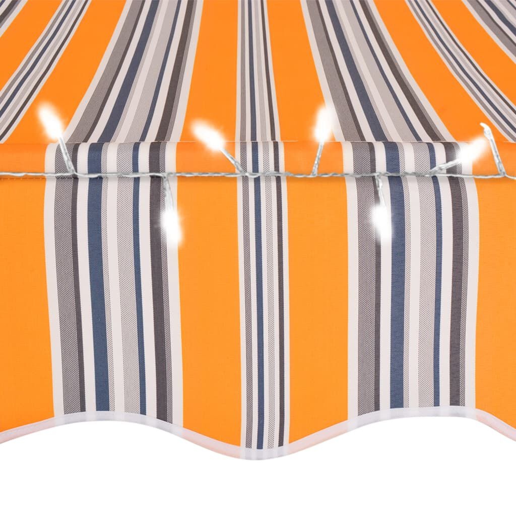 vidaXL Luifel 100cm Geel/Blauw m. LED - 42% Korting!