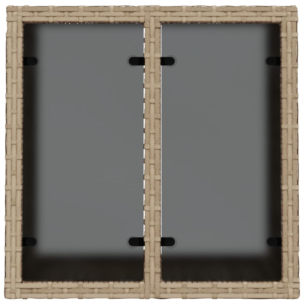 vidaXL Tuintafel Rattan Beige 55x55cm - 35% Korting!