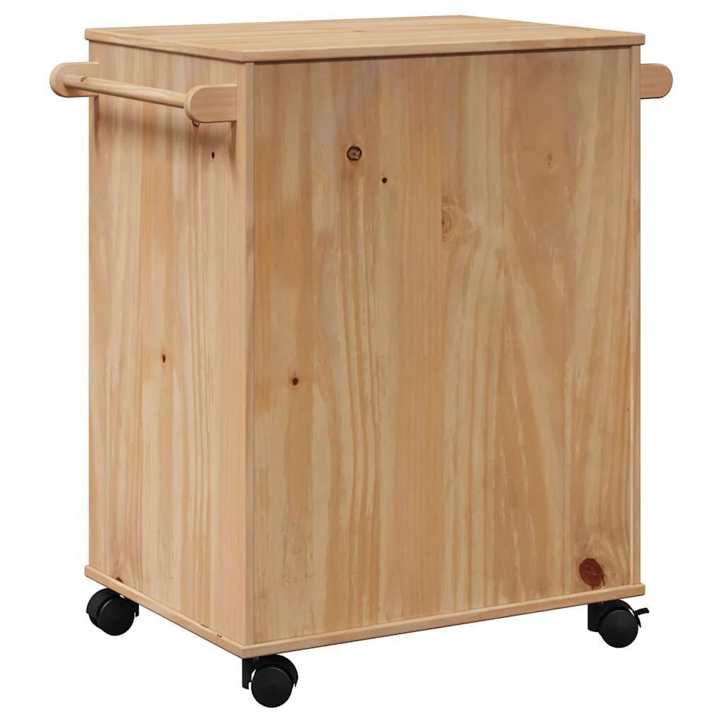 vidaXL Keukentrolley Grenen - 59x45x80cm - Gebruikssporen - 35% Korting!