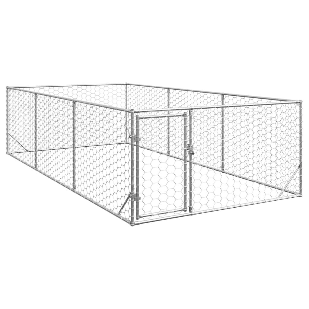 VidaXL Hondenkennel 2x4x1m - Gegalvaniseerd - 35% Korting!