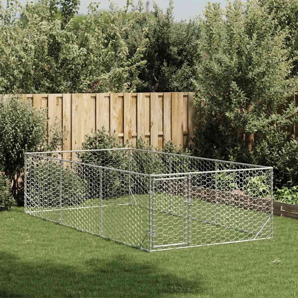 VidaXL Hondenkennel 2x4x1m - Gegalvaniseerd - 35% Korting!