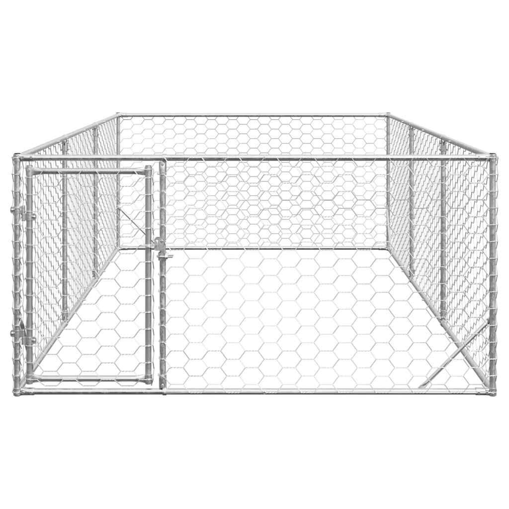 VidaXL Hondenkennel 2x4x1m - Gegalvaniseerd - 35% Korting!