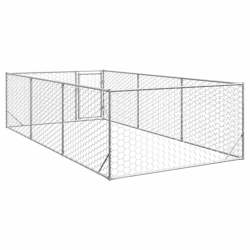 VidaXL Hondenkennel 2x4x1m - Gegalvaniseerd - 35% Korting!
