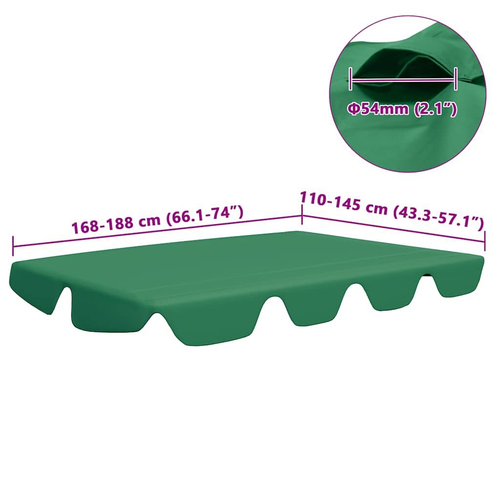 Schommelbank Luifel Groen - VIDA XL - 35% Korting! (Defect)