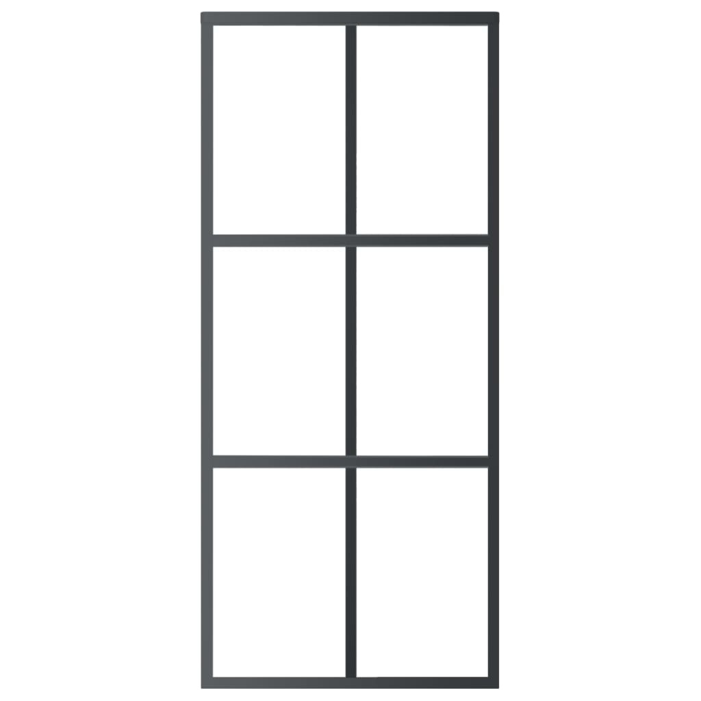 vidaXL Schuifdeur 90x205 Zwart ESG-glas -35%! Krasje, Topdeal!