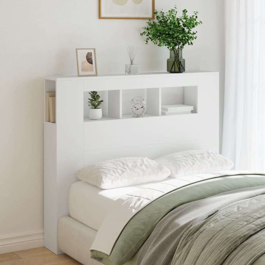LED Hoofdbord 120cm Wit Hout - 53% Korting! Zo Goed Als Nieuw
