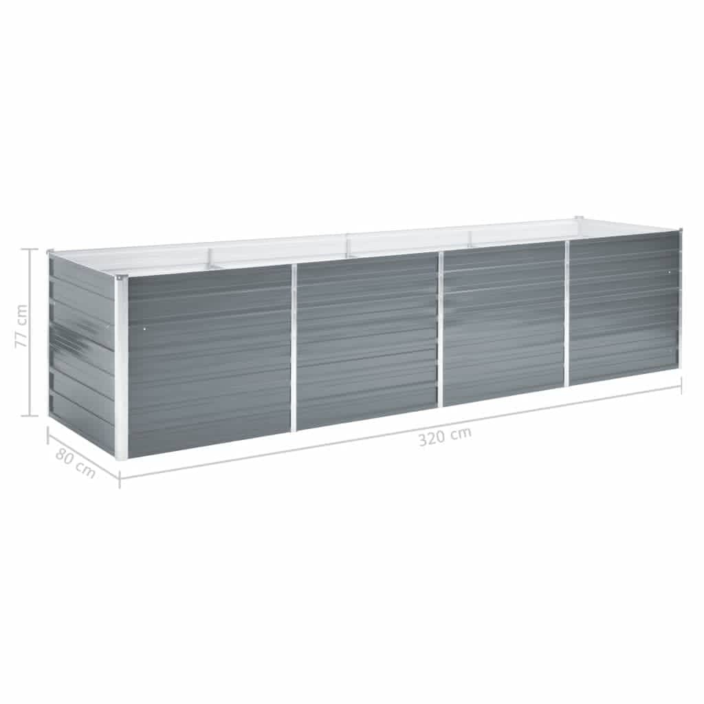 VidaXL Verhoogde Plantenbak 320cm Grijs -35% Korting!