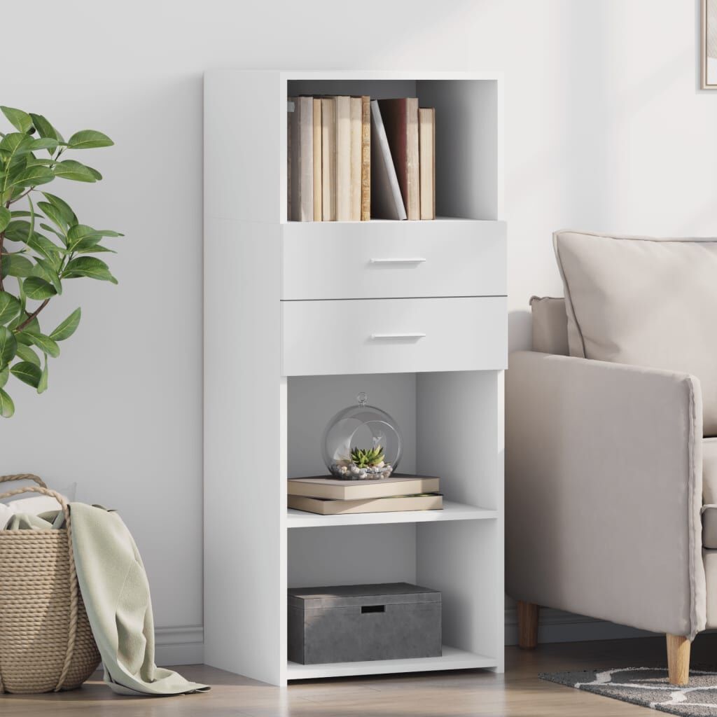 vidaXL Hoge Kast Wit 50x42,5x124cm - 45% Korting!