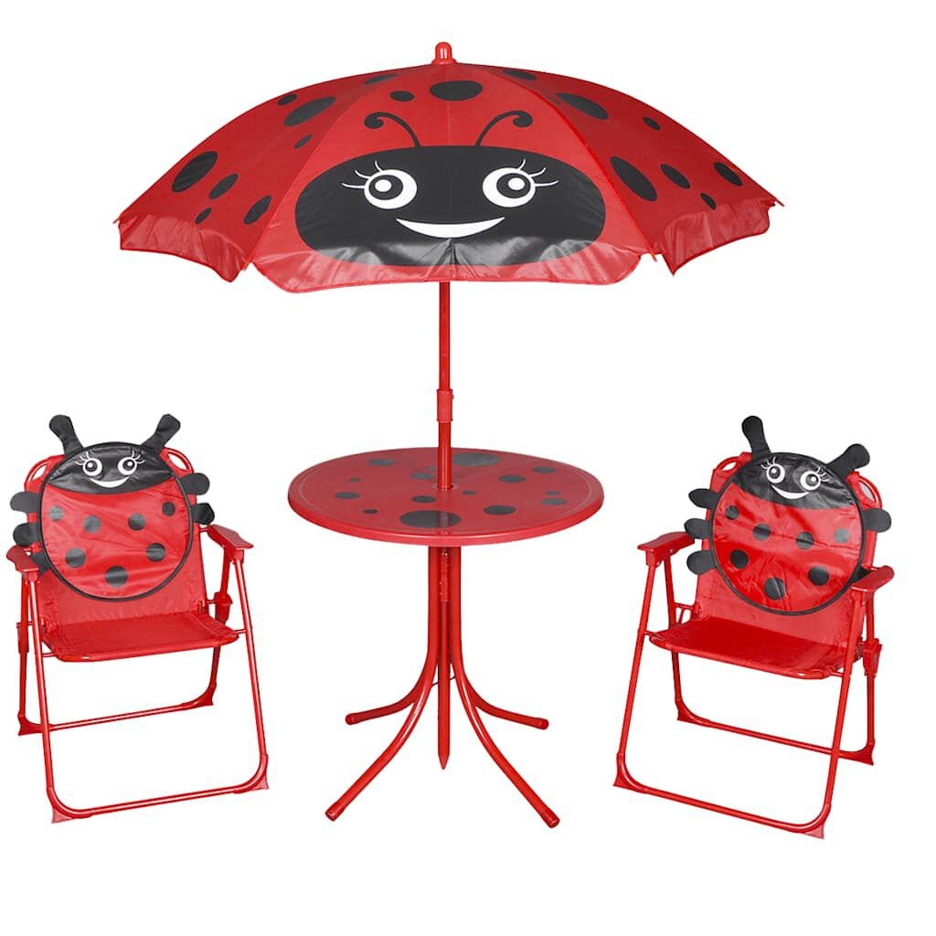 vidaXL Bistroset Kinderen Rood m. Parasol -35%
