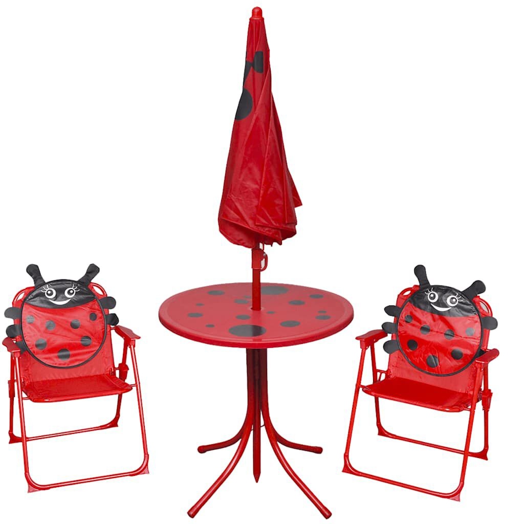 vidaXL Bistroset Kinderen Rood m. Parasol -35%