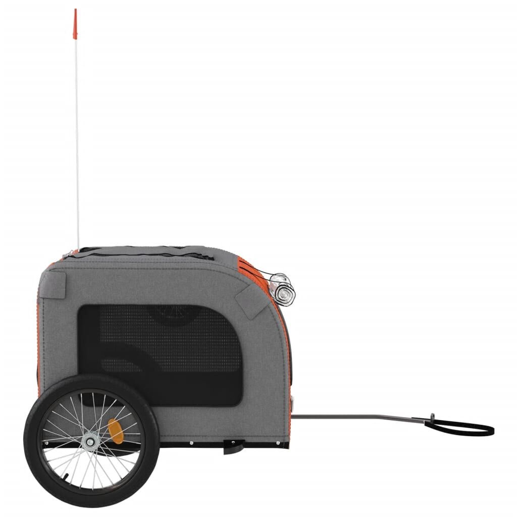 vidaXL Hondenfietstrailer Rood/Grijs - 35% Korting! (Retour)