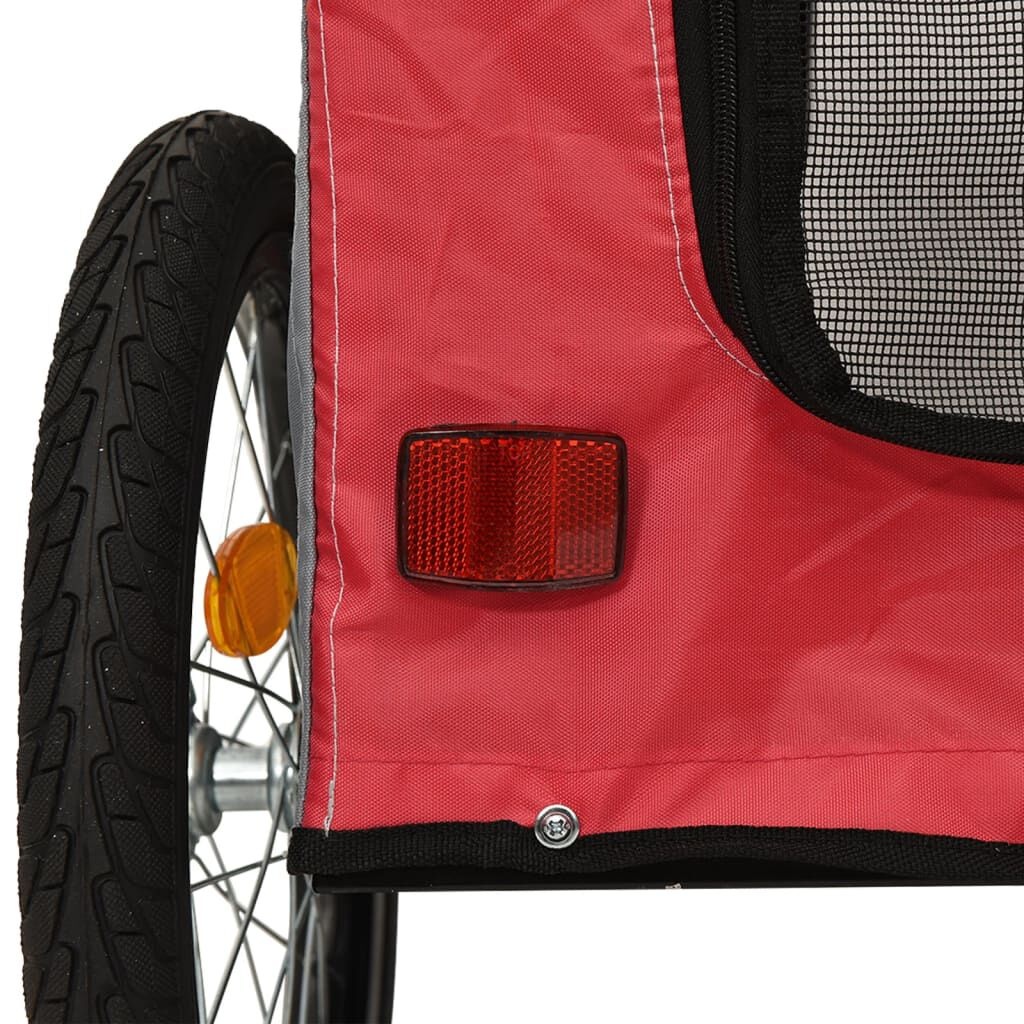 vidaXL Hondenfietstrailer Rood/Grijs - 35% Korting! (Retour)