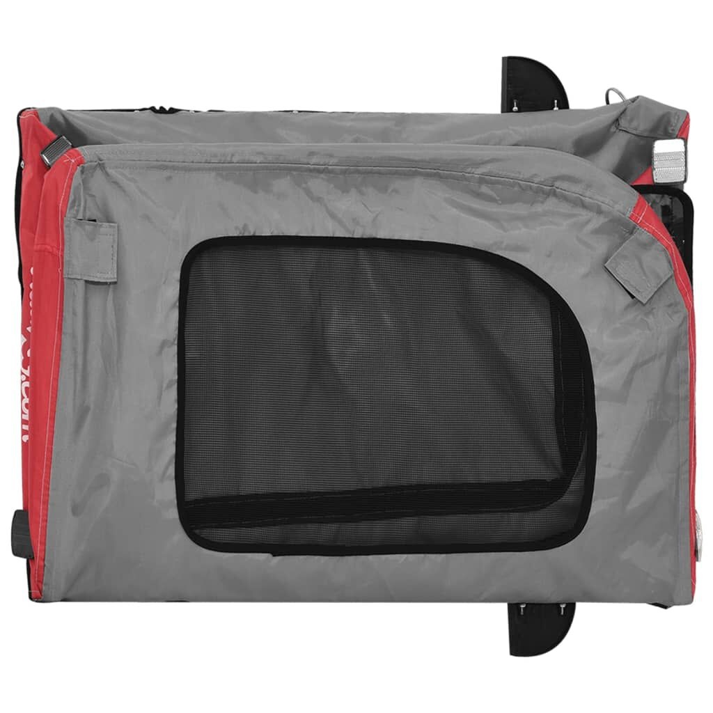 vidaXL Hondenfietstrailer Rood/Grijs - 35% Korting! (Retour)