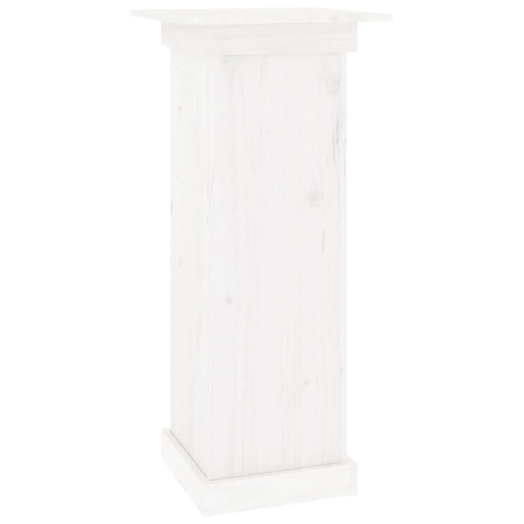 VidaXL Bloemenstandaard Grenenhout Wit 40x40x90cm - 35% Korting!