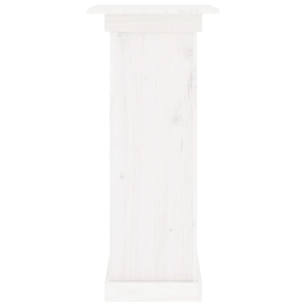 VidaXL Bloemenstandaard Grenenhout Wit 40x40x90cm - 35% Korting!