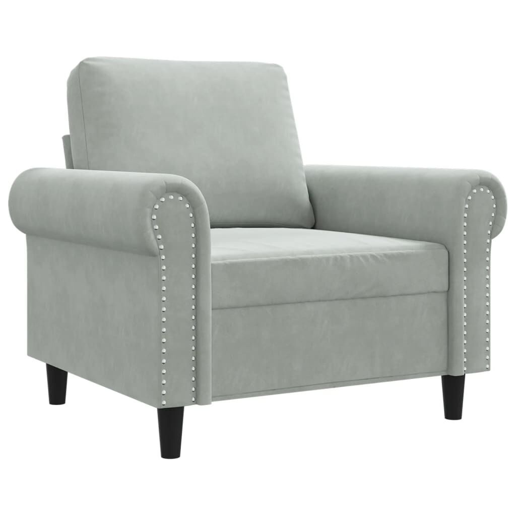 VidaXL Lichtgrijze Fluweel Fauteuil - 60cm - 47% Korting!