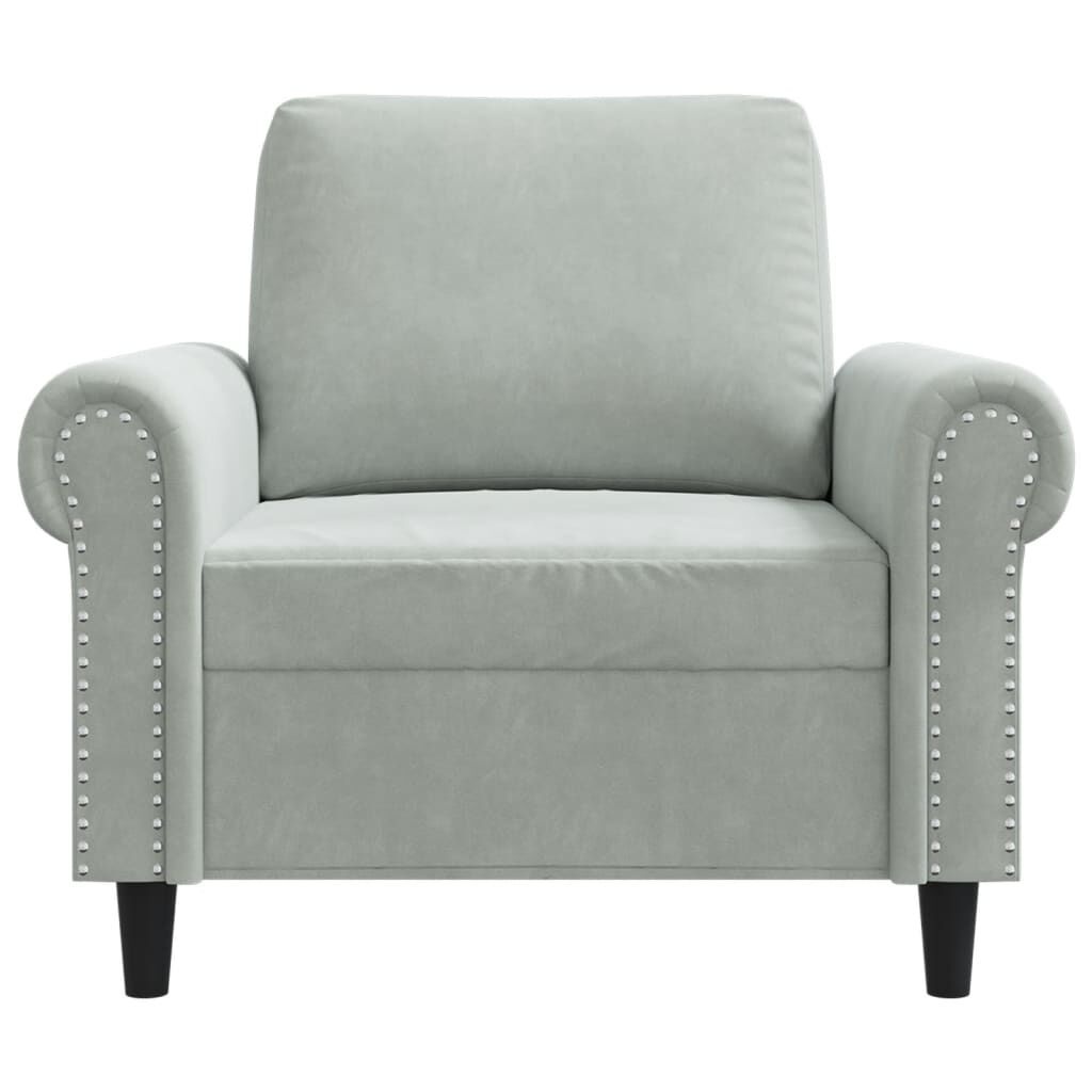 VidaXL Lichtgrijze Fluweel Fauteuil - 60cm - 47% Korting!