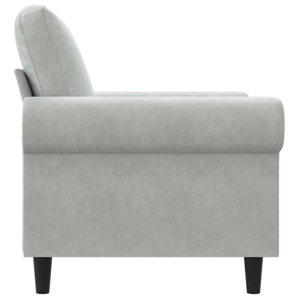 VidaXL Lichtgrijze Fluweel Fauteuil - 60cm - 47% Korting!