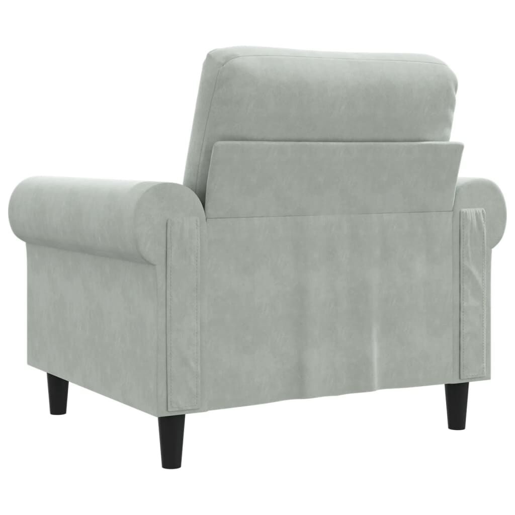 VidaXL Lichtgrijze Fluweel Fauteuil - 60cm - 47% Korting!