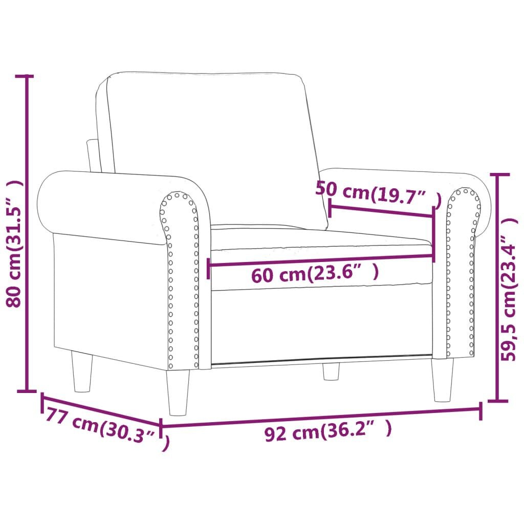 VidaXL Lichtgrijze Fluweel Fauteuil - 60cm - 47% Korting!