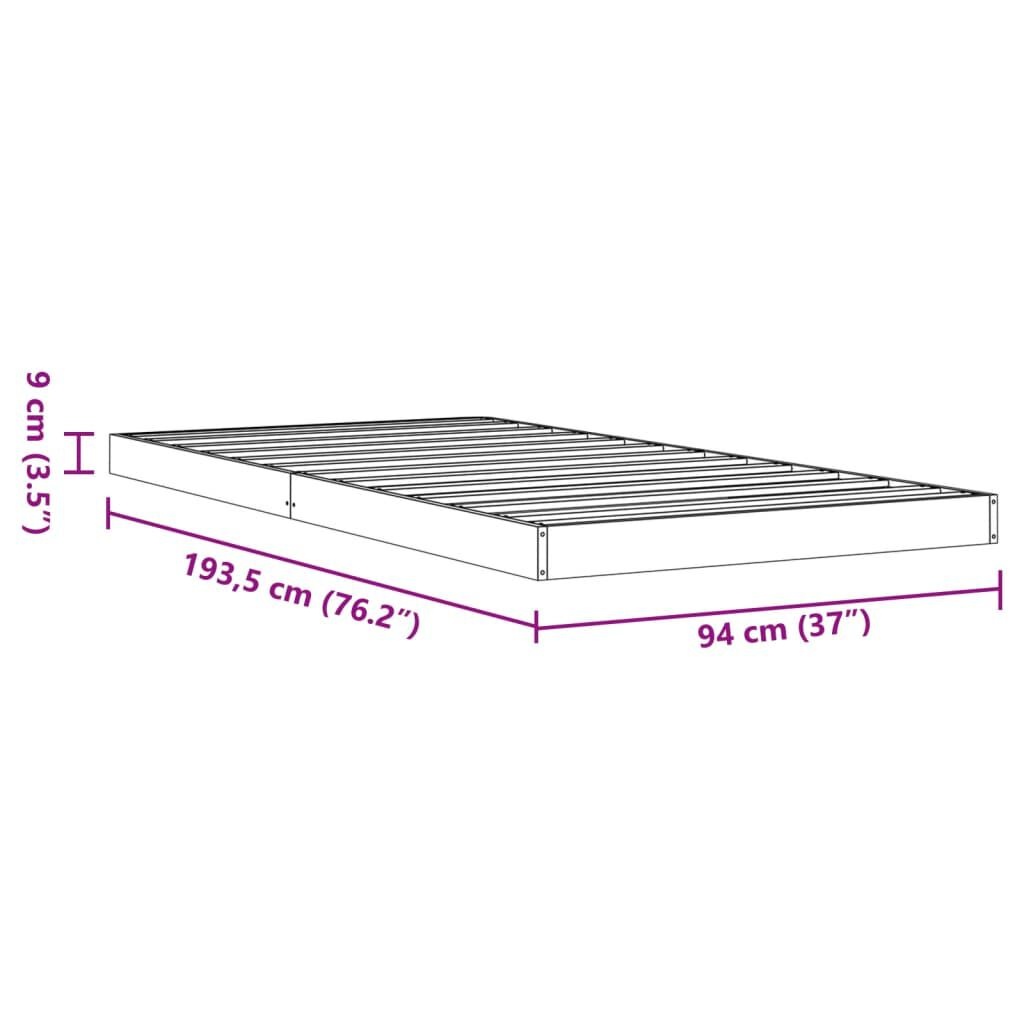 Grenen Bedframe 90x190 cm Wasbruin - 62% Korting!