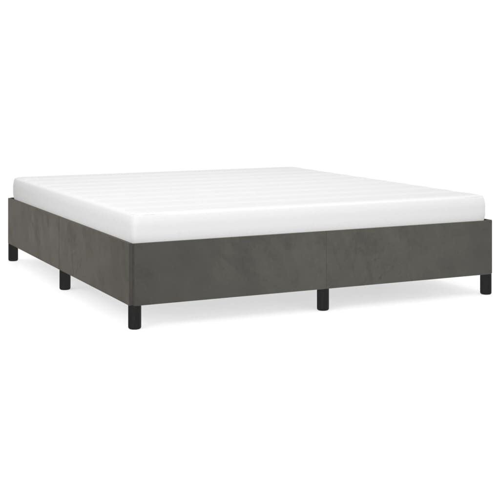 VidaXL Bedframe 160x200 Fluweel Donkergrijs -55%!