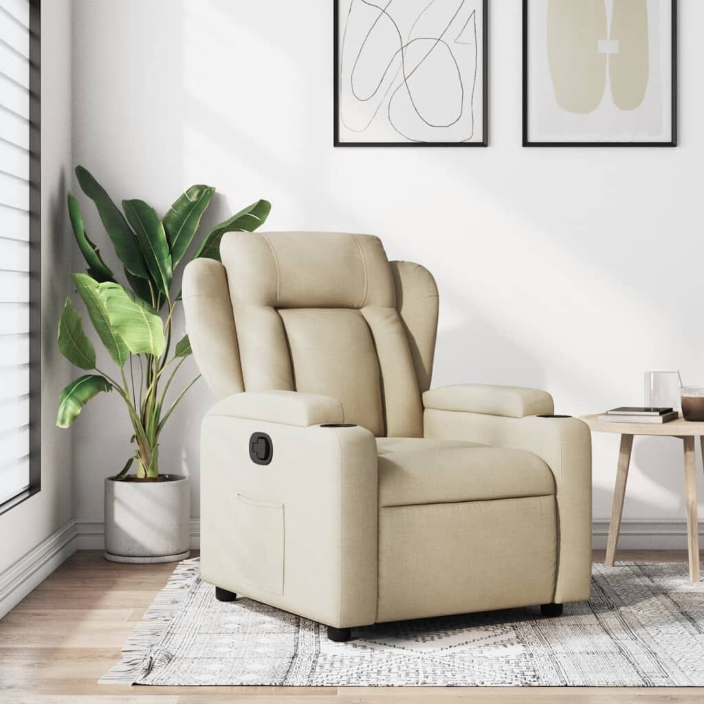 vidaXL Crème Fauteuil Verstelbaar - 35% Korting!
