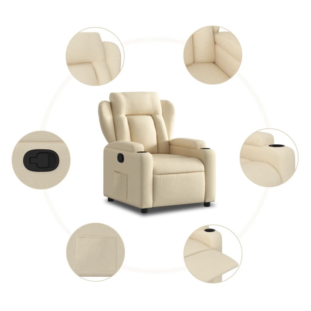vidaXL Crème Fauteuil Verstelbaar - 35% Korting!