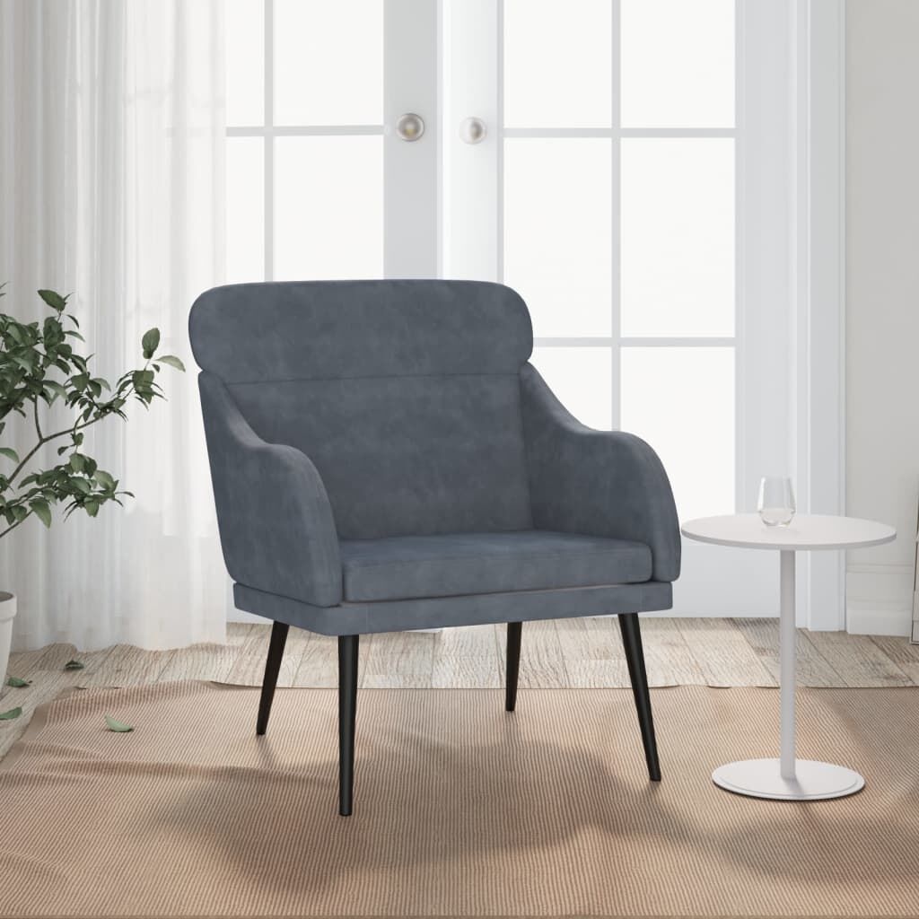 VidaXL Fluweel Fauteuil Donkergrijs - 53% Korting!