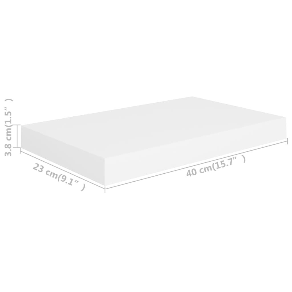 Wandschappen Wit (2 st) - 40cm - 53% Korting!