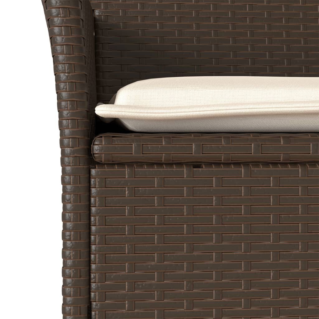 vidaXL Tuinstoelen (2 st) met Kussens Bruin - 35% Korting!
